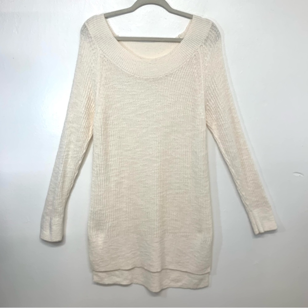 Lou & Gray Sweater Woman Large Loose Knit Long Sleeve Hi Low Beach Travel Work